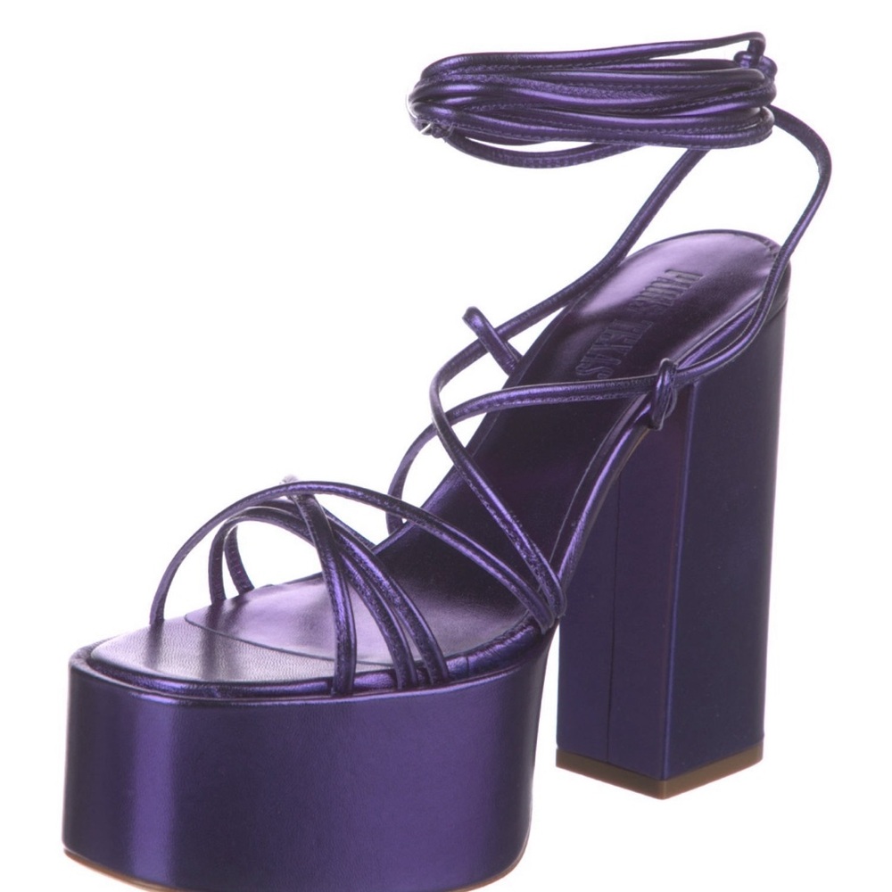 Paris Texas Metallic Purple Platform Heels